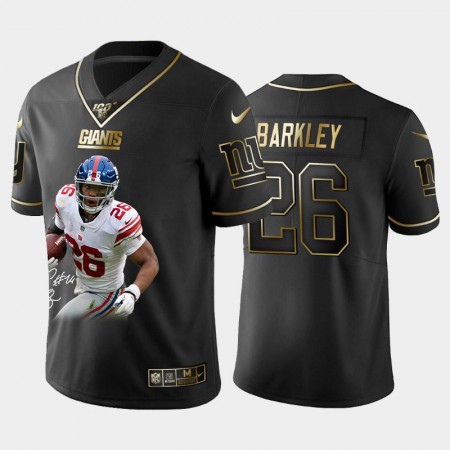 Tröjor New York Giants Saquon Barkley 26 Special Signature Golden Edition Vapor Limited - Män Tröjor New York Giants Saquon Barkley 26 Special Signature Golden Edition Vapor Limited - Män